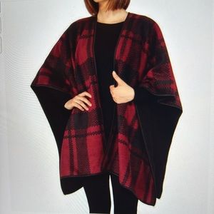 Ike Behar Reversible Poncho/Wrap